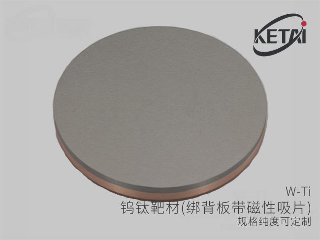 钨钛合金靶材绑背板带磁性吸片 (W-Ti) · 产品展示图